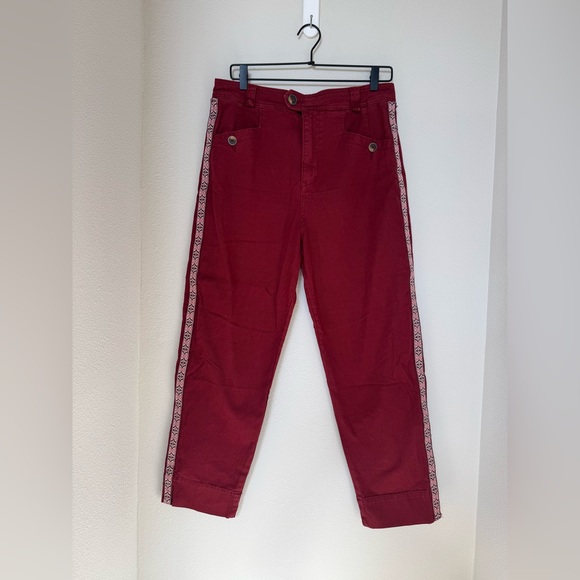 Anthropologie Tapered Side Stripe Pants - Picture 3 of 9